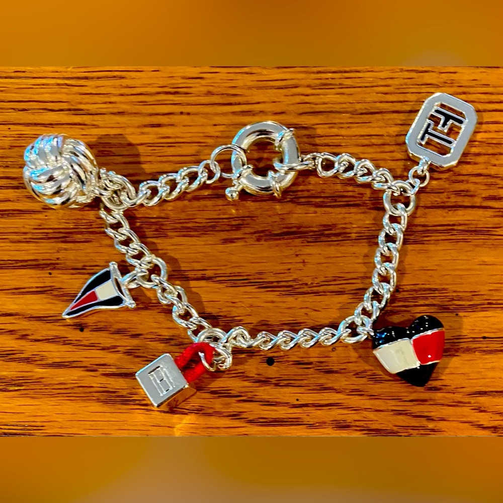 EUC Tommy Hilfiger silver charm bracelet